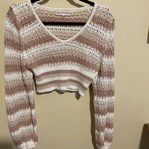 Willow & Wind Women's Small Crochet Cropped Top